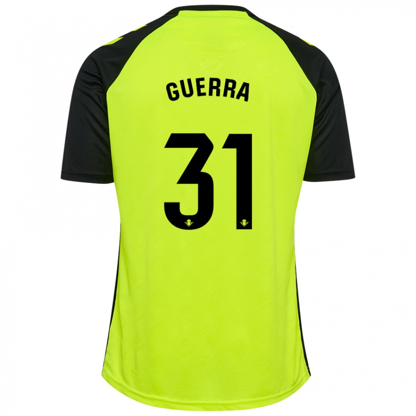 Kinder Ana Guerra Morcillo #31 Fluoreszierendes Gelb Schwarz Auswärtstrikot Trikot 2024/25 T-Shirt Schweiz