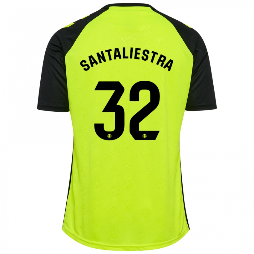 Kinder Carla Santaliestra #32 Fluoreszierendes Gelb Schwarz Auswärtstrikot Trikot 2024/25 T-Shirt Schweiz