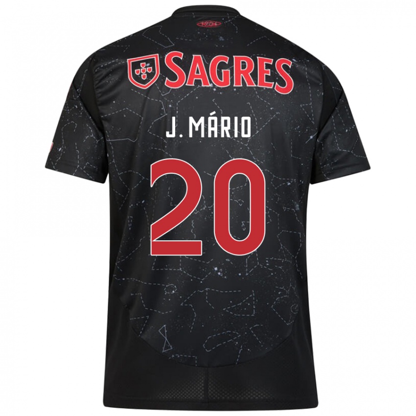 Enfant Maillot João Mário #20 Noir Rouge Tenues Extérieur 2024/25 T-Shirt Suisse