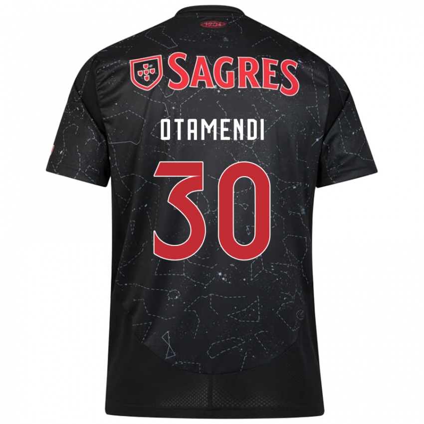 Enfant Maillot Nicolás Otamendi #30 Noir Rouge Tenues Extérieur 2024/25 T-Shirt Suisse