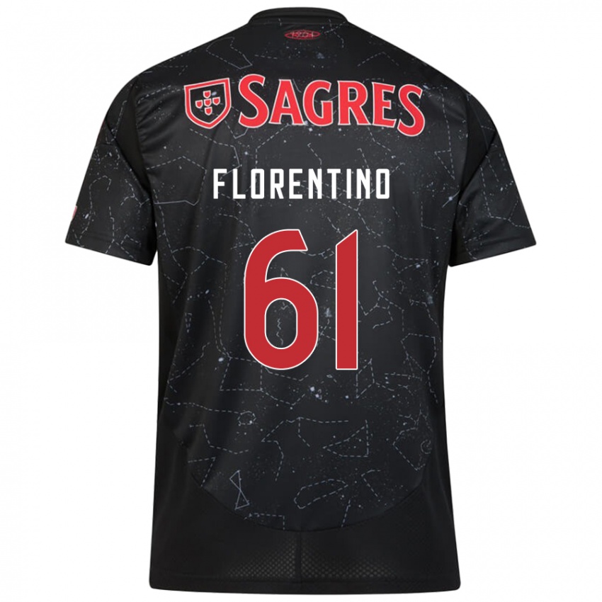 Enfant Maillot Florentino #61 Noir Rouge Tenues Extérieur 2024/25 T-Shirt Suisse