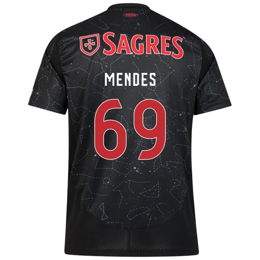 Enfant Maillot Vladimir Mendes #69 Noir Rouge Tenues Extérieur 2024/25 T-Shirt Suisse