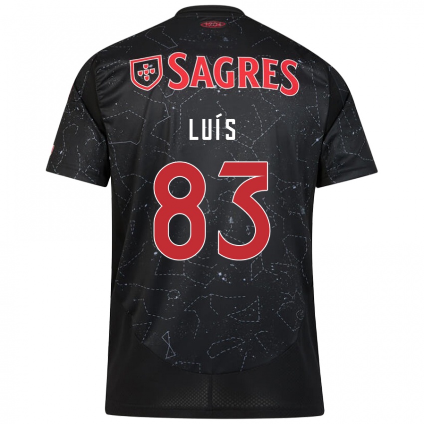 Enfant Maillot Rafael Luís #83 Noir Rouge Tenues Extérieur 2024/25 T-Shirt Suisse