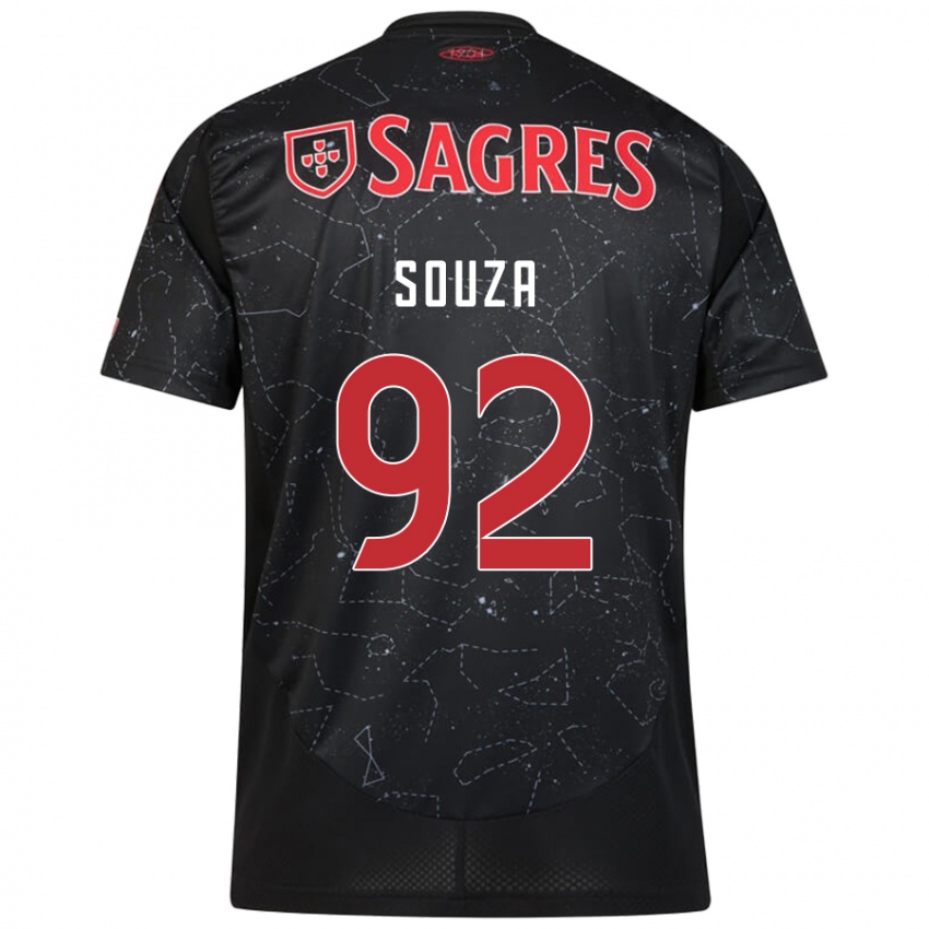 Enfant Maillot Pedro Souza #92 Noir Rouge Tenues Extérieur 2024/25 T-Shirt Suisse