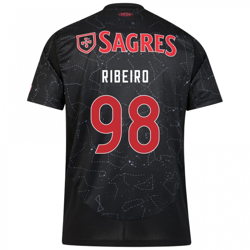 Enfant Maillot Ricardo Ribeiro #98 Noir Rouge Tenues Extérieur 2024/25 T-Shirt Suisse