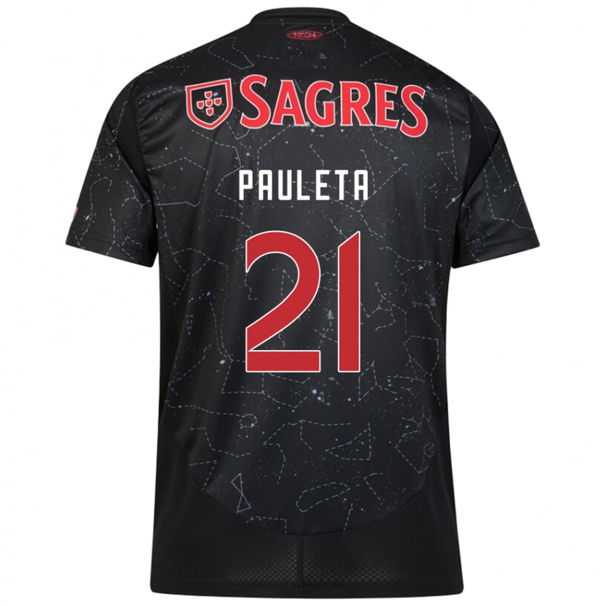 Enfant Maillot Pauleta #21 Noir Rouge Tenues Extérieur 2024/25 T-Shirt Suisse