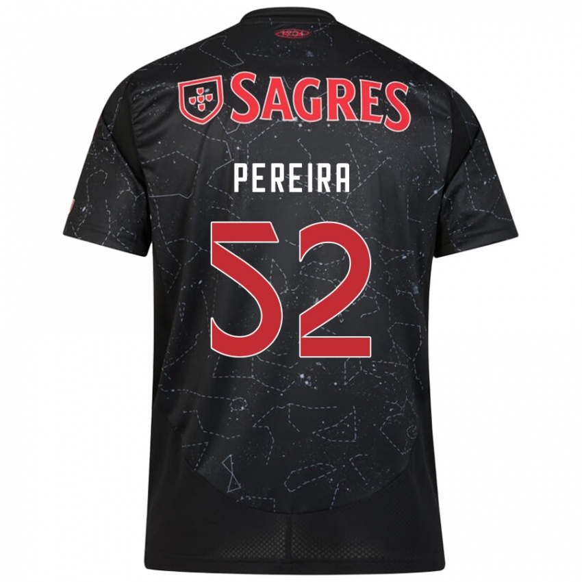 Enfant Maillot Henrique Pereira #52 Noir Rouge Tenues Extérieur 2024/25 T-Shirt Suisse