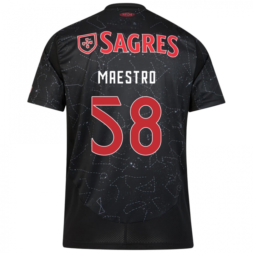 Enfant Maillot Maestro #58 Noir Rouge Tenues Extérieur 2024/25 T-Shirt Suisse