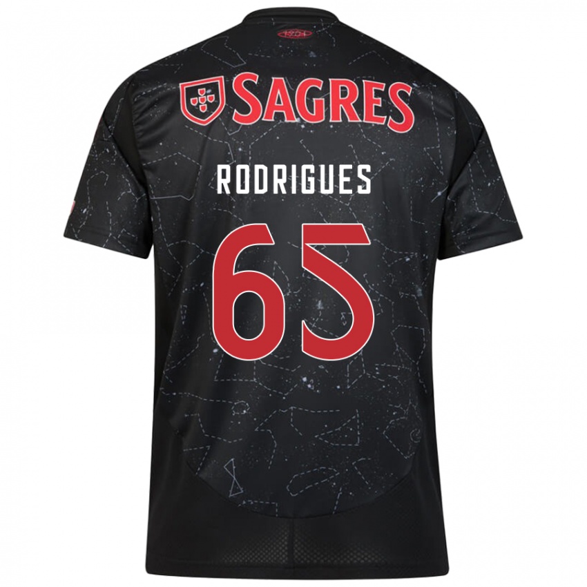 Enfant Maillot Rafael Rodrigues #65 Noir Rouge Tenues Extérieur 2024/25 T-Shirt Suisse