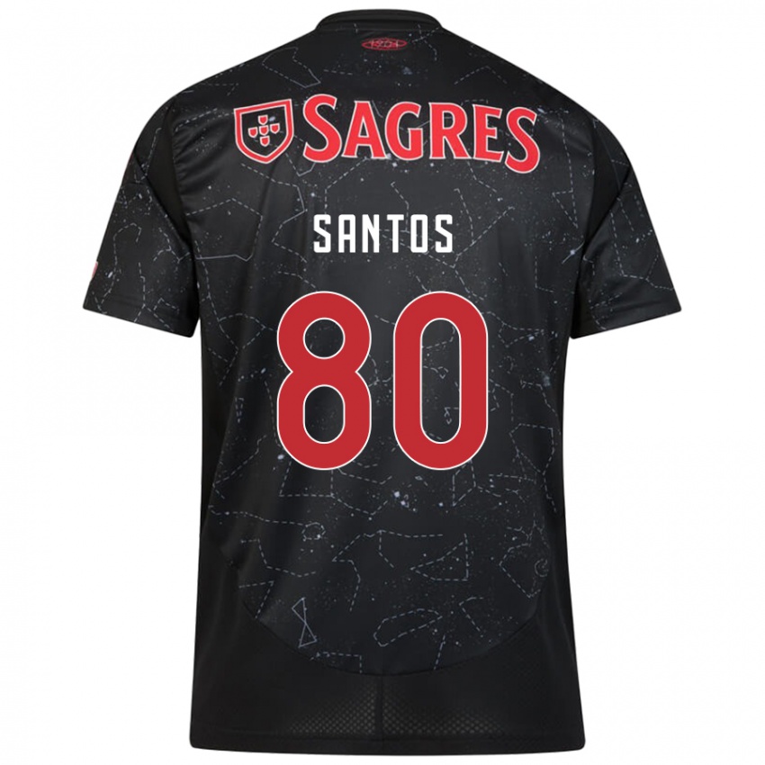 Enfant Maillot Pedro Santos #80 Noir Rouge Tenues Extérieur 2024/25 T-Shirt Suisse