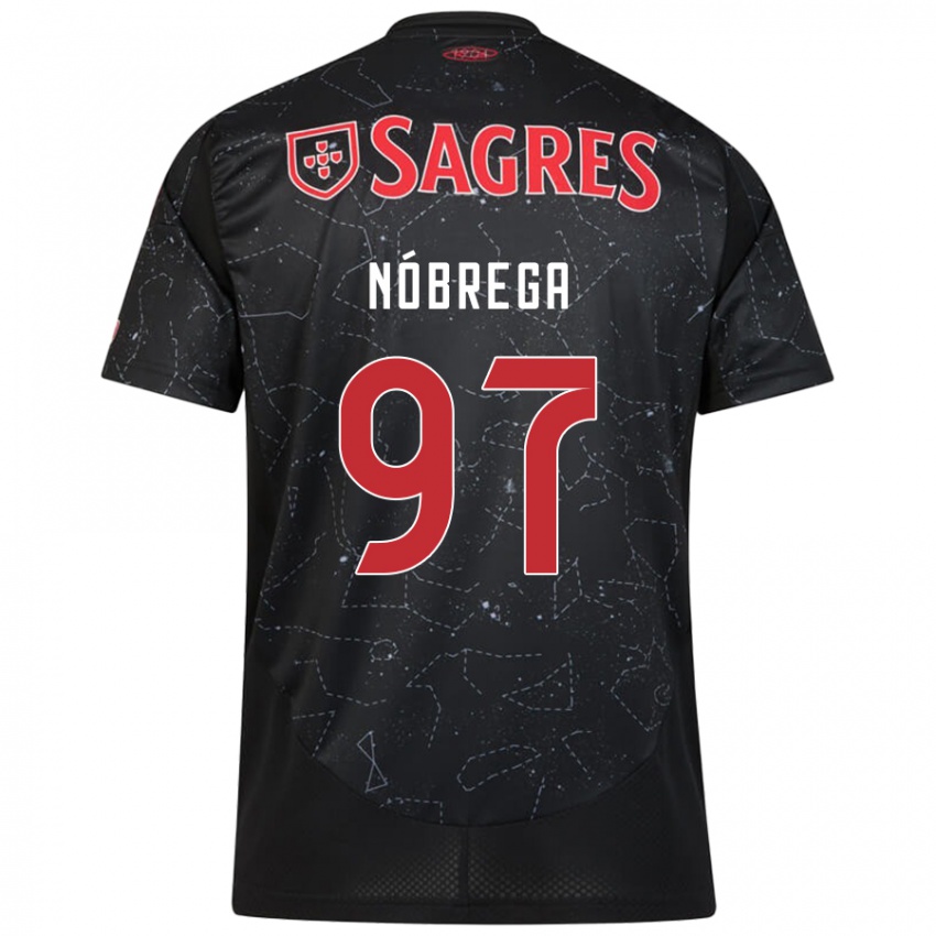 Enfant Maillot Ricardo Nóbrega #97 Noir Rouge Tenues Extérieur 2024/25 T-Shirt Suisse