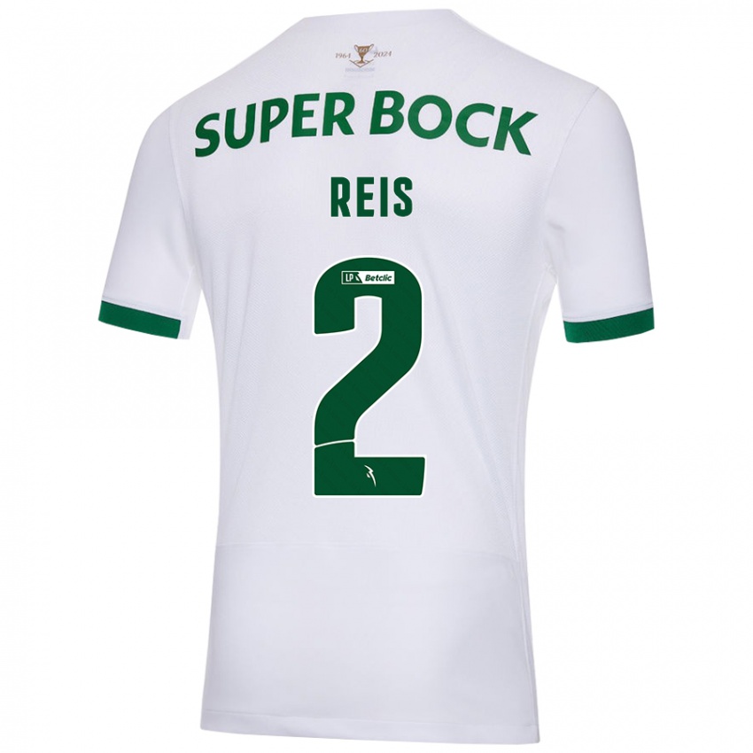 Enfant Maillot Matheus Reis #2 Blanc Vert Tenues Extérieur 2024/25 T-Shirt Suisse