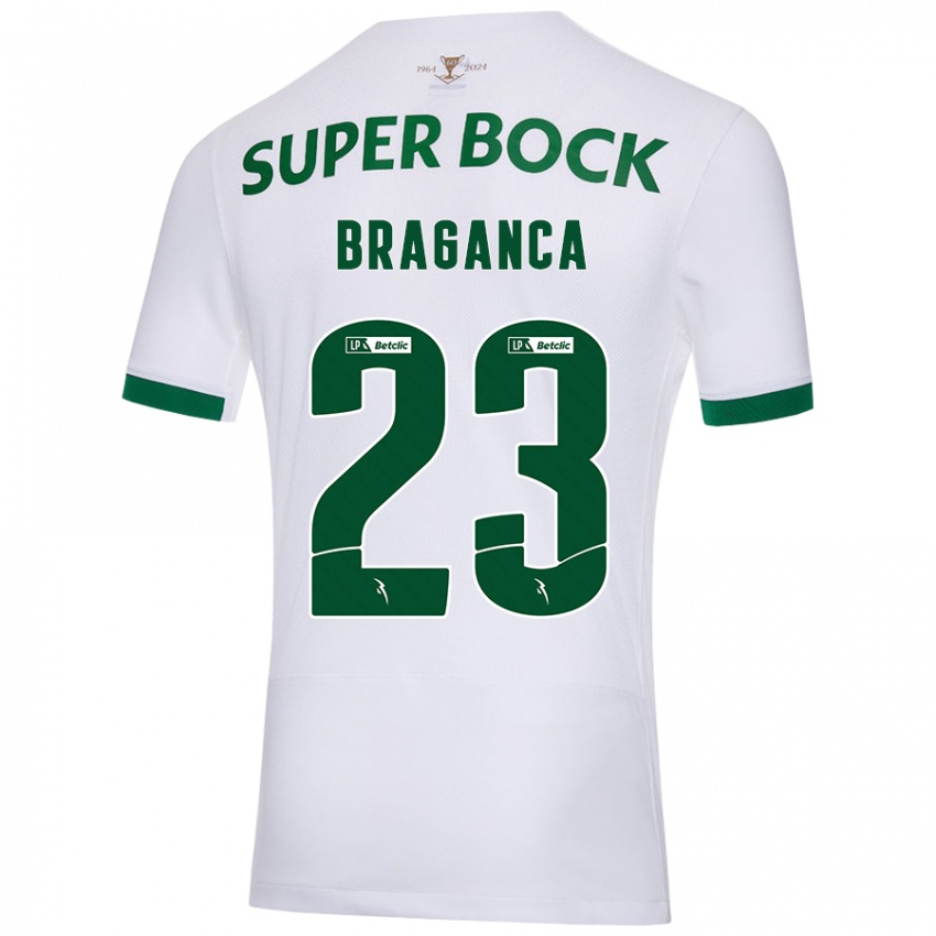 Enfant Maillot Daniel Bragança #23 Blanc Vert Tenues Extérieur 2024/25 T-Shirt Suisse