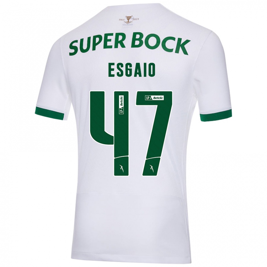 Enfant Maillot Ricardo Esgaio #47 Blanc Vert Tenues Extérieur 2024/25 T-Shirt Suisse