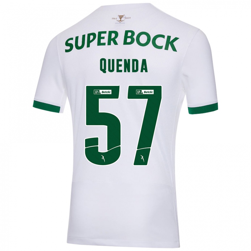 Enfant Maillot Geovany Quenda #57 Blanc Vert Tenues Extérieur 2024/25 T-Shirt Suisse