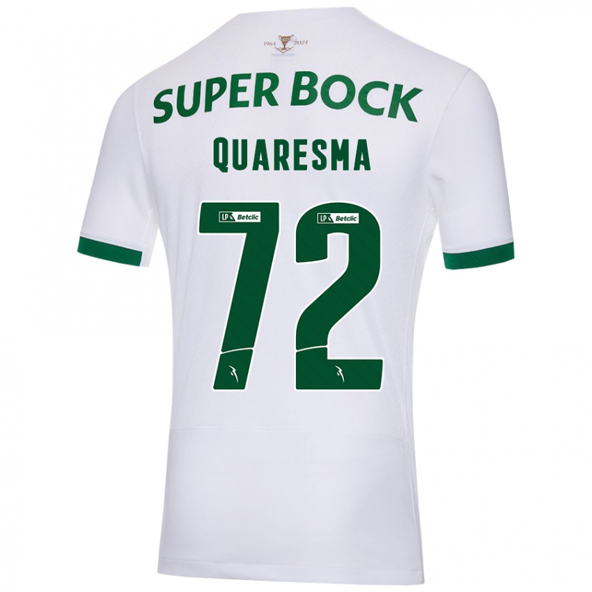 Kinder Eduardo Quaresma #72 Weiß Grün Auswärtstrikot Trikot 2024/25 T-Shirt Schweiz