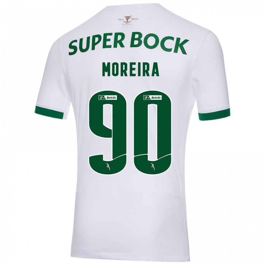 Enfant Maillot Afonso Moreira #90 Blanc Vert Tenues Extérieur 2024/25 T-Shirt Suisse