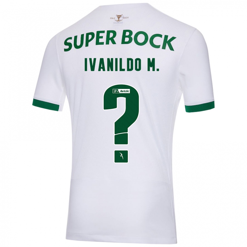 Enfant Maillot Ivanildo Mendes #0 Blanc Vert Tenues Extérieur 2024/25 T-Shirt Suisse