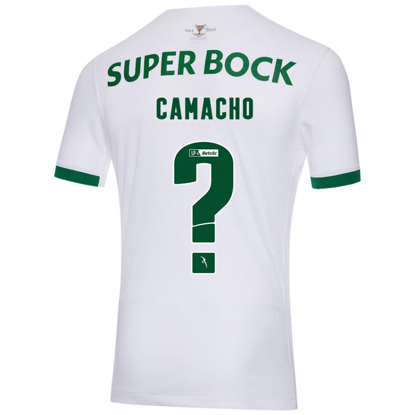 Enfant Maillot Rafael Camacho #0 Blanc Vert Tenues Extérieur 2024/25 T-Shirt Suisse