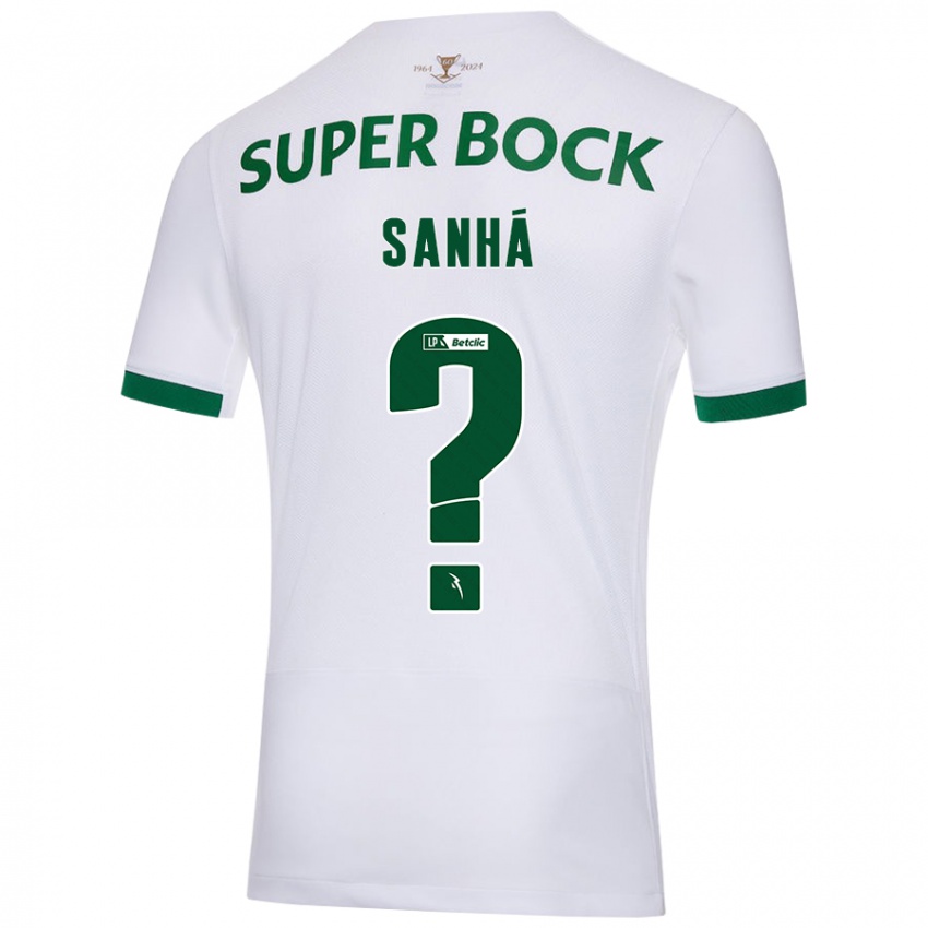 Enfant Maillot Micael Sanhá #0 Blanc Vert Tenues Extérieur 2024/25 T-Shirt Suisse