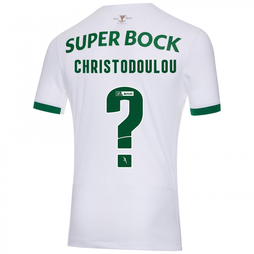 Enfant Maillot Argyris Christodoulou #0 Blanc Vert Tenues Extérieur 2024/25 T-Shirt Suisse