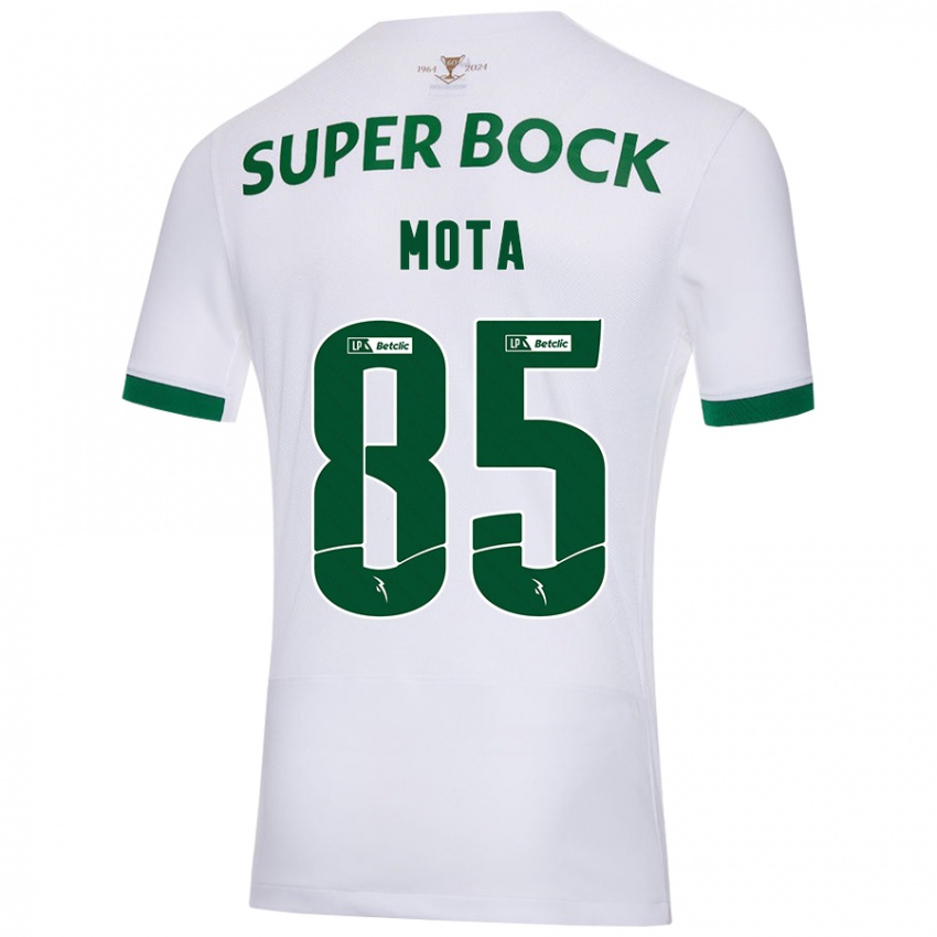 Enfant Maillot Rafael Mota #85 Blanc Vert Tenues Extérieur 2024/25 T-Shirt Suisse