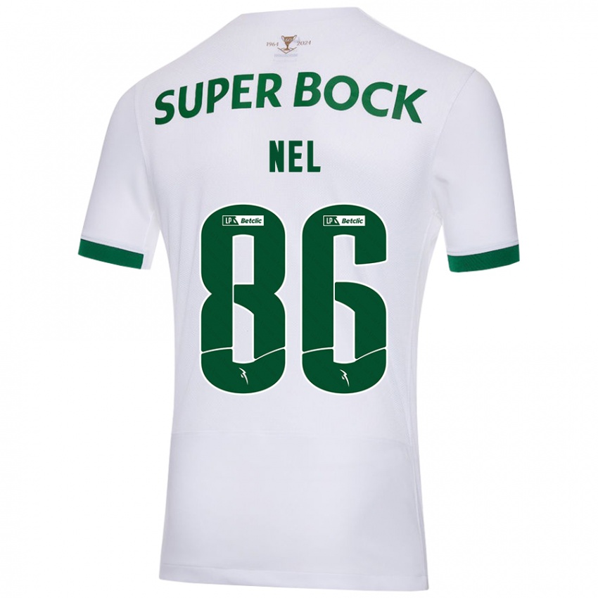 Enfant Maillot Rafael Nel #86 Blanc Vert Tenues Extérieur 2024/25 T-Shirt Suisse