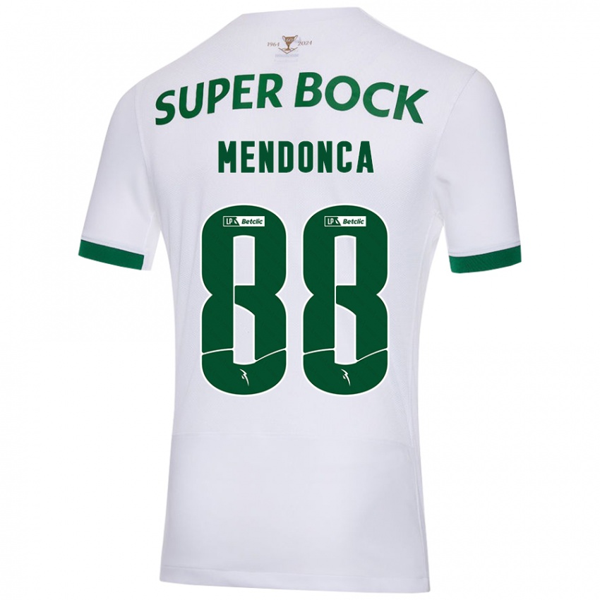 Enfant Maillot Manuel Mendonça #88 Blanc Vert Tenues Extérieur 2024/25 T-Shirt Suisse