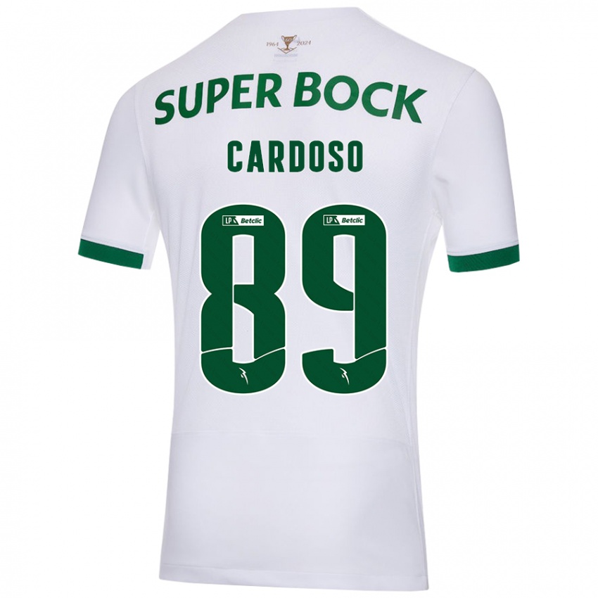 Enfant Maillot Nilton Cardoso #89 Blanc Vert Tenues Extérieur 2024/25 T-Shirt Suisse