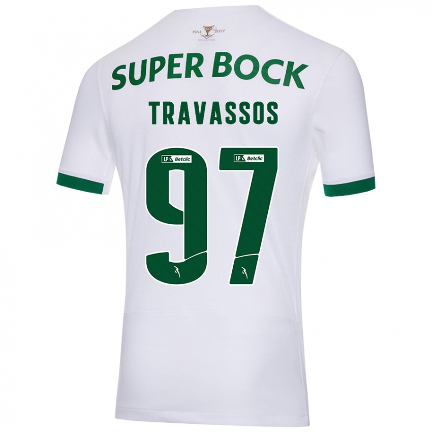 Kinder Travassos #97 Weiß Grün Auswärtstrikot Trikot 2024/25 T-Shirt Schweiz