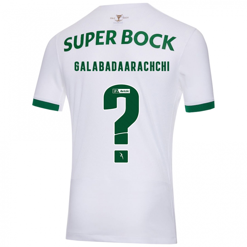 Enfant Maillot Jacynta Galabadaarachchi #0 Blanc Vert Tenues Extérieur 2024/25 T-Shirt Suisse