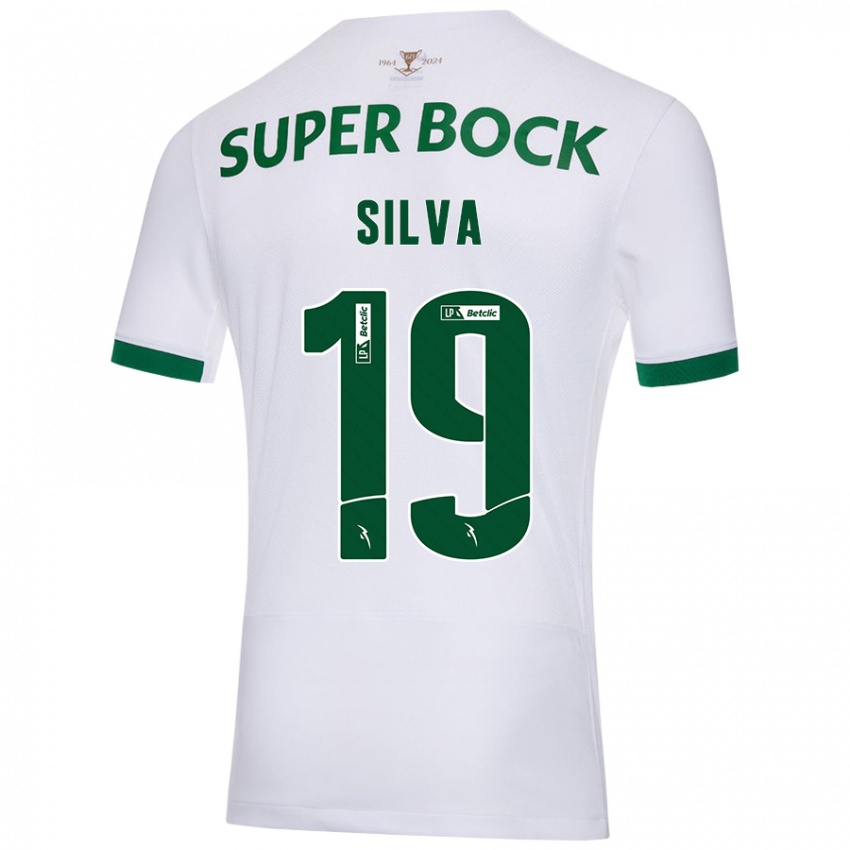 Enfant Maillot Diana Silva #19 Blanc Vert Tenues Extérieur 2024/25 T-Shirt Suisse