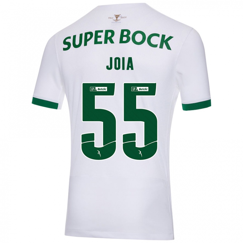 Enfant Maillot Carolina Joia #55 Blanc Vert Tenues Extérieur 2024/25 T-Shirt Suisse