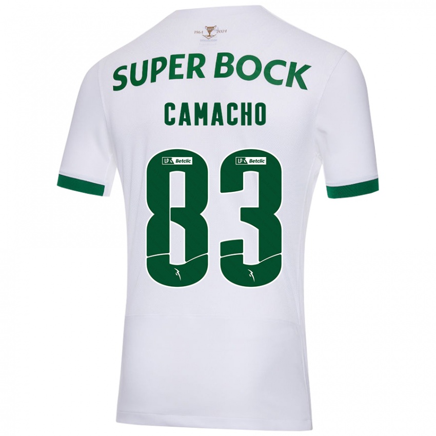 Enfant Maillot Rafael Camacho #83 Blanc Vert Tenues Extérieur 2024/25 T-Shirt Suisse