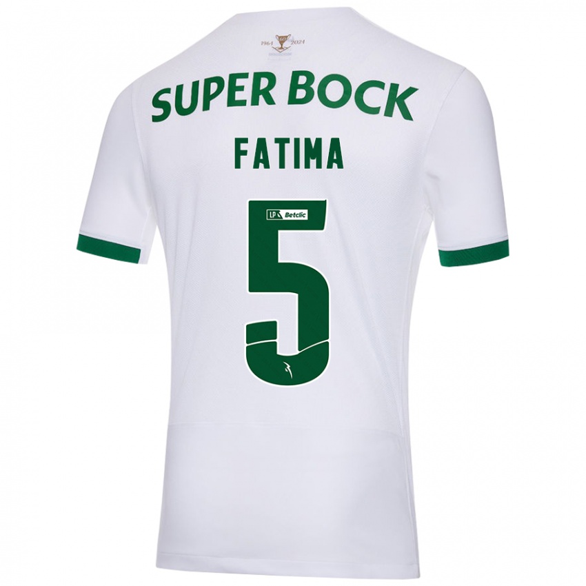 Enfant Maillot Francisca Fatima Aquino Dutra #5 Blanc Vert Tenues Extérieur 2024/25 T-Shirt Suisse