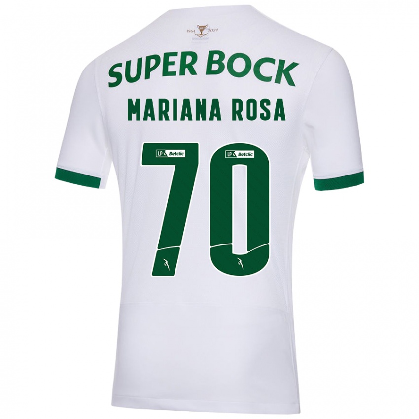 Enfant Maillot Mariana Silva Pinto Vilaça Da Rosa #70 Blanc Vert Tenues Extérieur 2024/25 T-Shirt Suisse