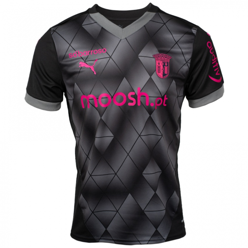 Kinder Amine El Ouazzani #9 Schwarz Rosa Auswärtstrikot Trikot 2024/25 T-Shirt Schweiz