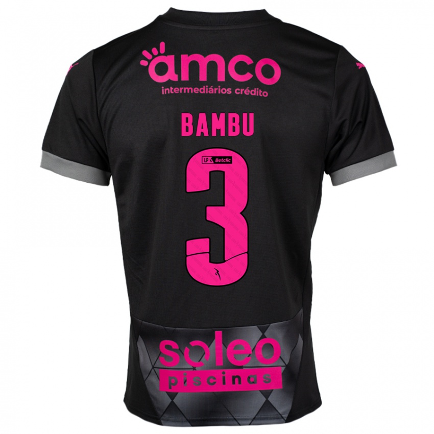 Kinder Robson Bambu #3 Schwarz Rosa Auswärtstrikot Trikot 2024/25 T-Shirt Schweiz