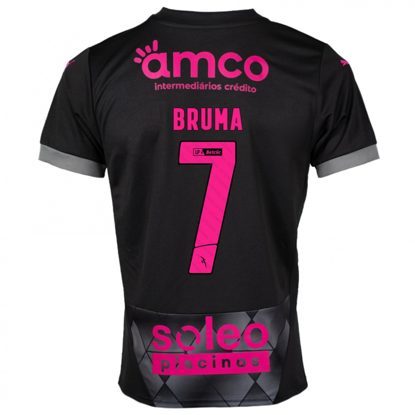 Kinder Bruma #7 Schwarz Rosa Auswärtstrikot Trikot 2024/25 T-Shirt Schweiz