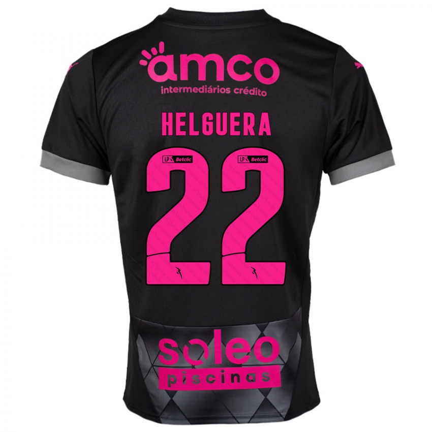 Kinder Thiago Helguera #22 Schwarz Rosa Auswärtstrikot Trikot 2024/25 T-Shirt Schweiz