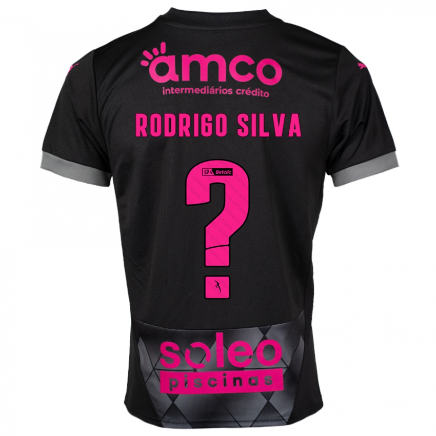 Kinder Rodrigo Silva #0 Schwarz Rosa Auswärtstrikot Trikot 2024/25 T-Shirt Schweiz