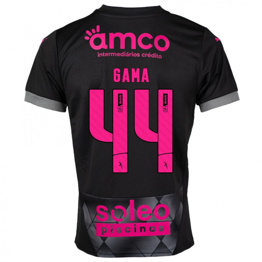 Kinder Dinis Gama #44 Schwarz Rosa Auswärtstrikot Trikot 2024/25 T-Shirt Schweiz