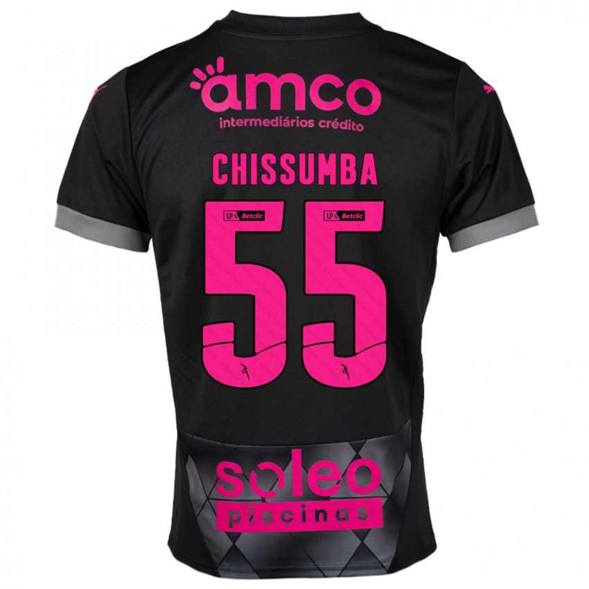 Kinder Chissumba #55 Schwarz Rosa Auswärtstrikot Trikot 2024/25 T-Shirt Schweiz