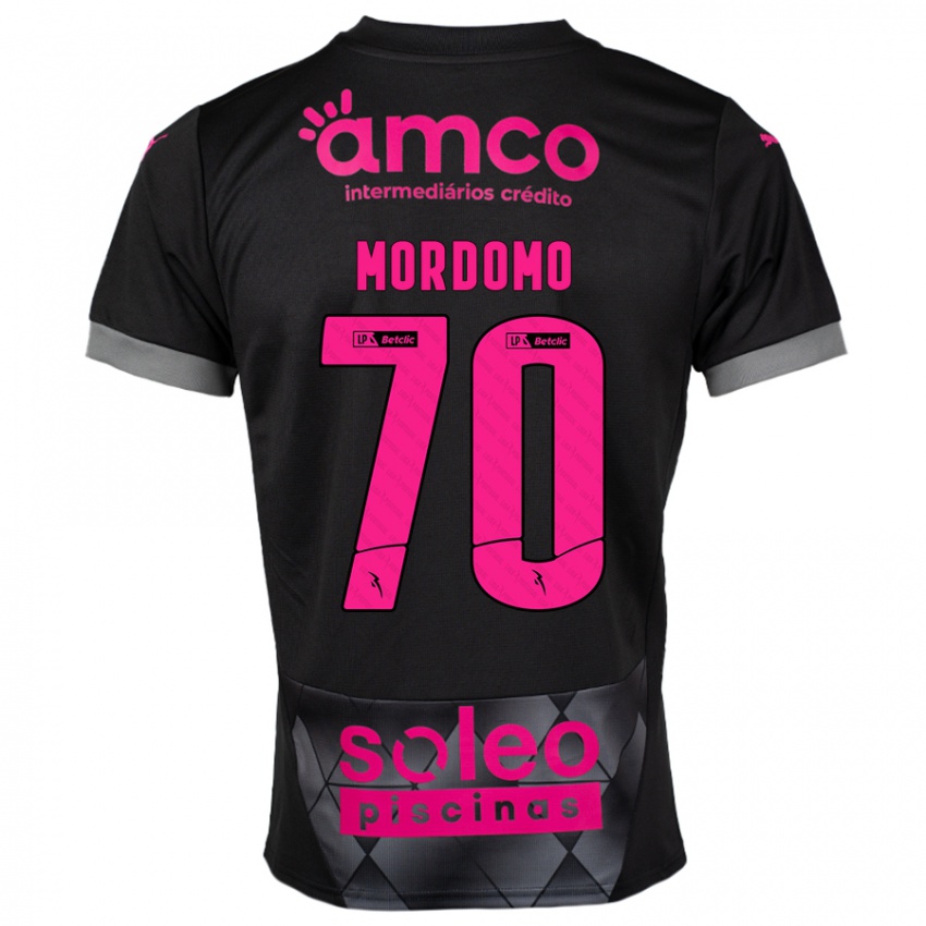 Kinder Mordomo #70 Schwarz Rosa Auswärtstrikot Trikot 2024/25 T-Shirt Schweiz