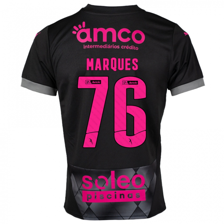 Kinder Tomás Marques #76 Schwarz Rosa Auswärtstrikot Trikot 2024/25 T-Shirt Schweiz