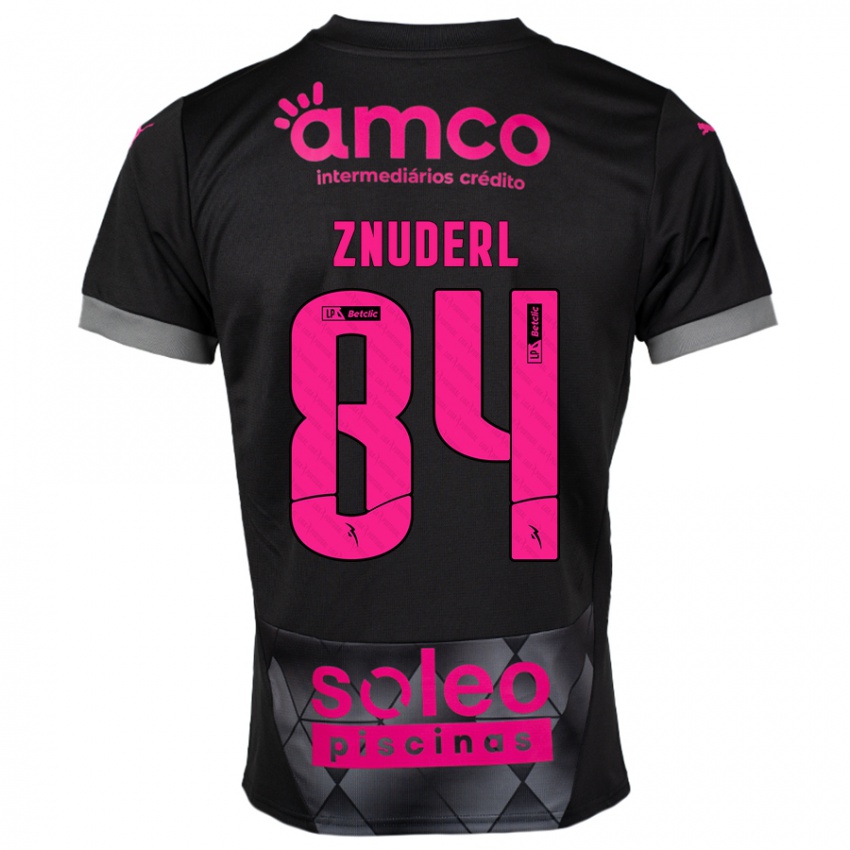 Kinder Tai Znuderl #84 Schwarz Rosa Auswärtstrikot Trikot 2024/25 T-Shirt Schweiz