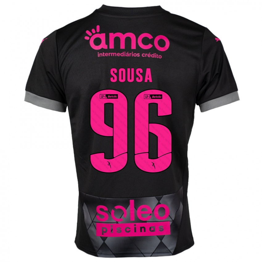 Kinder Afonso Sousa #96 Schwarz Rosa Auswärtstrikot Trikot 2024/25 T-Shirt Schweiz