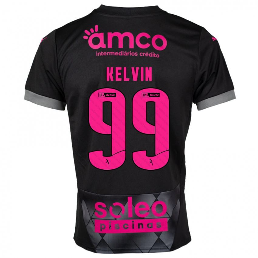 Kinder Kauan Kelvin #99 Schwarz Rosa Auswärtstrikot Trikot 2024/25 T-Shirt Schweiz