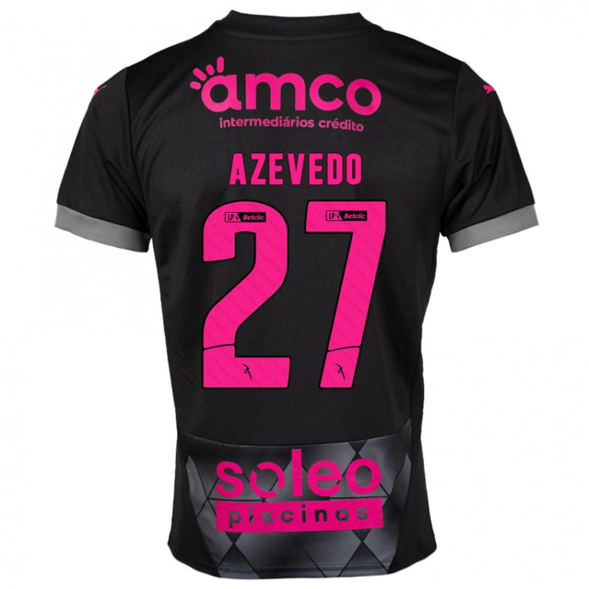 Kinder Mariana Azevedo #27 Schwarz Rosa Auswärtstrikot Trikot 2024/25 T-Shirt Schweiz