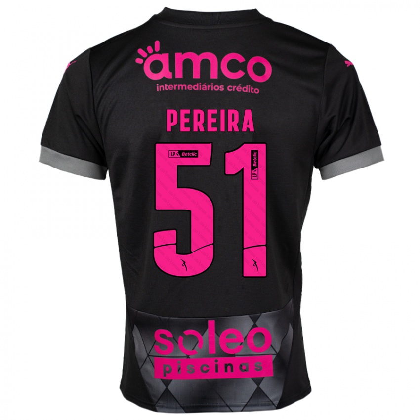 Kinder Evy Pereira #51 Schwarz Rosa Auswärtstrikot Trikot 2024/25 T-Shirt Schweiz